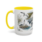 White Cliffs of Dover Mug, England Travel Souvenir, Bucket List Gift, Accent Ceramic Coffee Mug 11oz 15oz