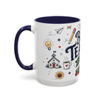 Best Teacher Ever Coffee Mug | Teacher Appreciation Gift | Accent Color Ceramic 11oz 15oz
