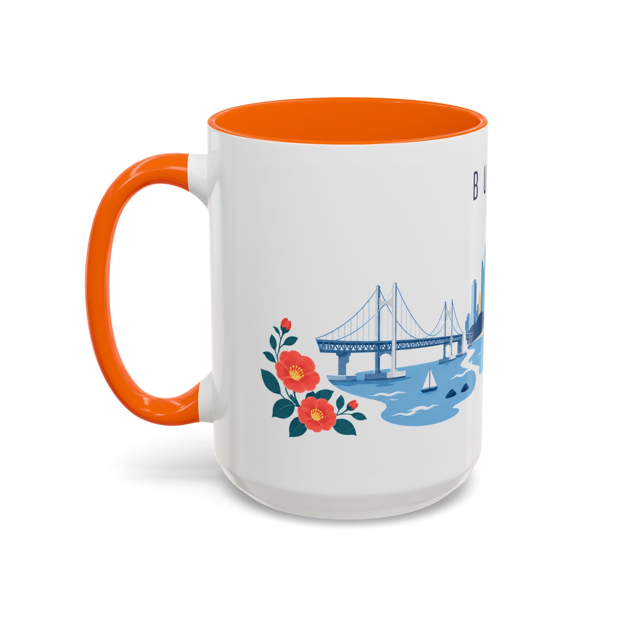 Busan Coffee Mug | South Korea Travel Souvenir | Porcelain Decal City Gift | 11oz 15oz Accent Mug