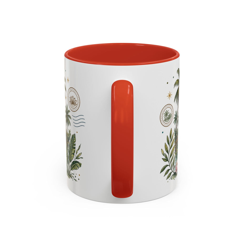 Kerala Backwaters Coffee Mug | Travel Destination Souvenir Gift | Accent Color Ceramic 11oz 15oz