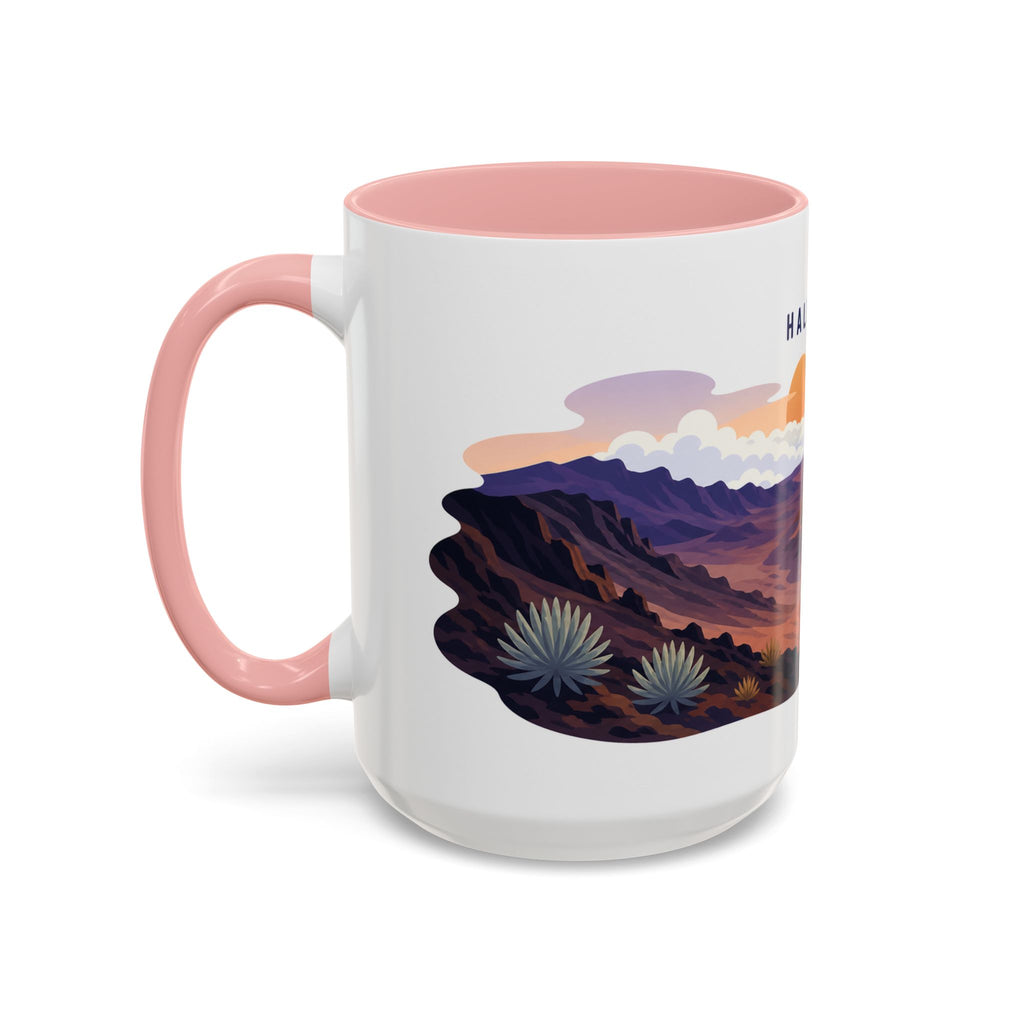 Haleakala National Park Coffee Mug | Solid Color Block Park Souvenir | 11oz 15oz Accent Mug