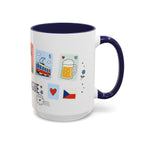 Prague Coffee Mug | Postage Stamp Collage Mug | Travel Souvenir Accent Cup 11oz 15oz