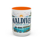 Maldives Coffee Mug | Travel Destination Souvenir Gift | Accent Color Ceramic 11oz 15oz