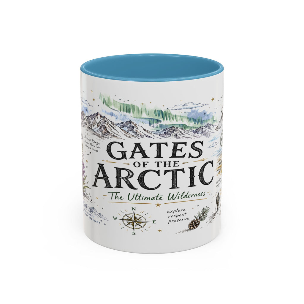 Gates of the Arctic National Park Coffee Mug | Alaska Arctic Wilderness Gift | Accent Color Ceramic 11oz 15oz