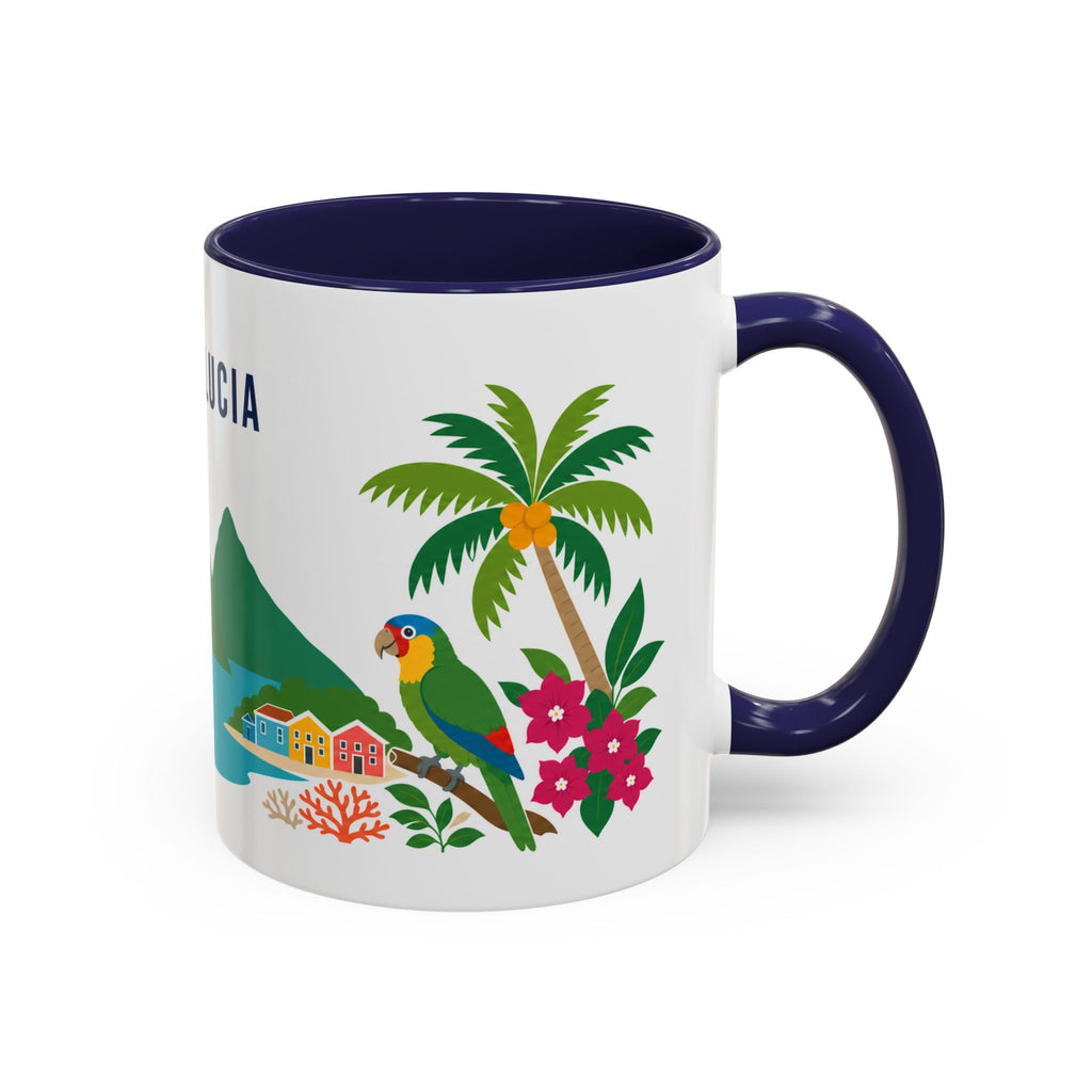 Saint Lucia Coffee Mug | Travel Souvenir Accent Mug | Country Gift Ceramic Cup 11oz 15oz