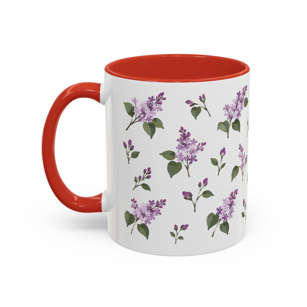 New Hampshire Purple Lilac Mug, State Flower Floral Coffee Cup, 11oz Botanical Gift