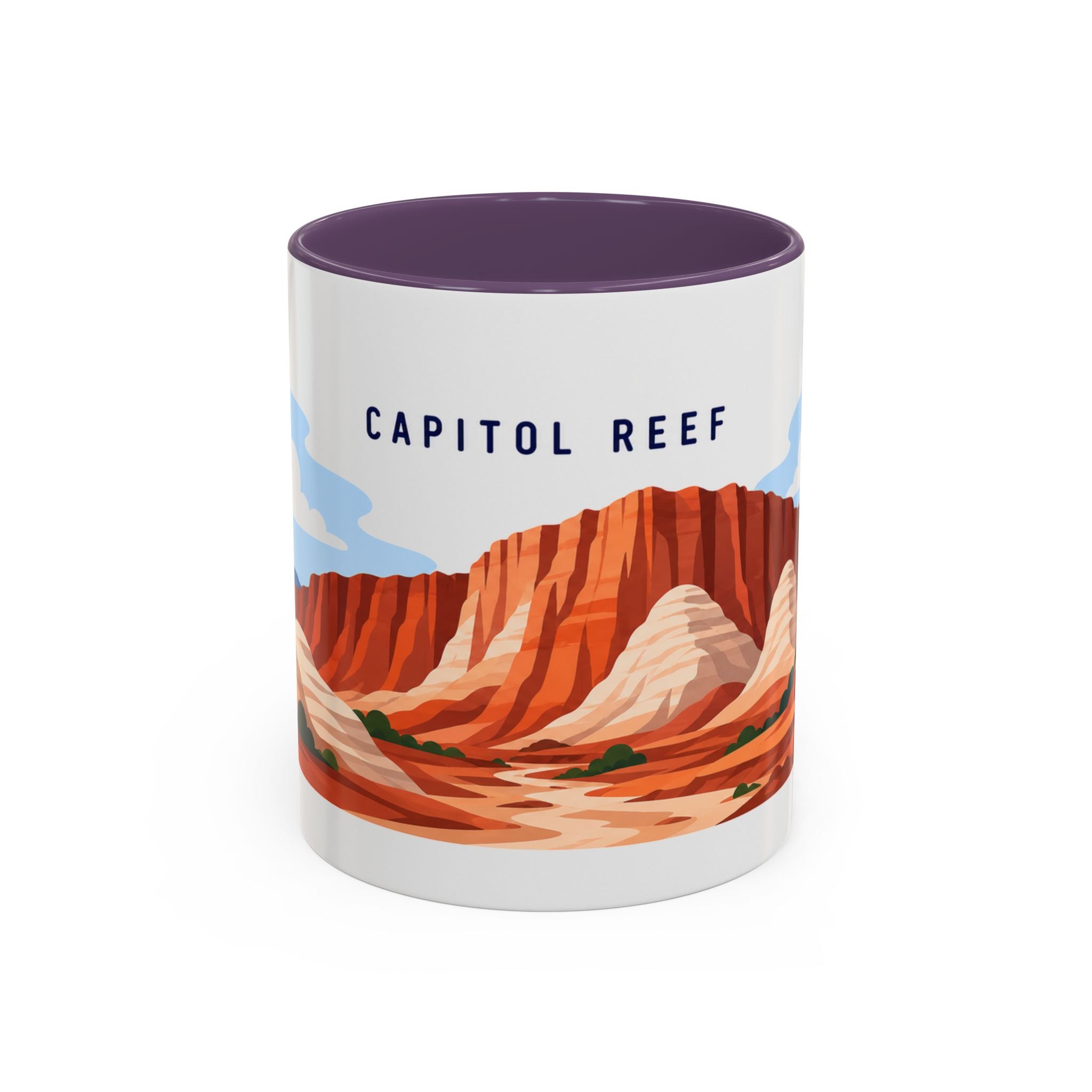 Capitol Reef National Park Coffee Mug | Solid Color Block Park Souvenir | 11oz 15oz Accent Mug