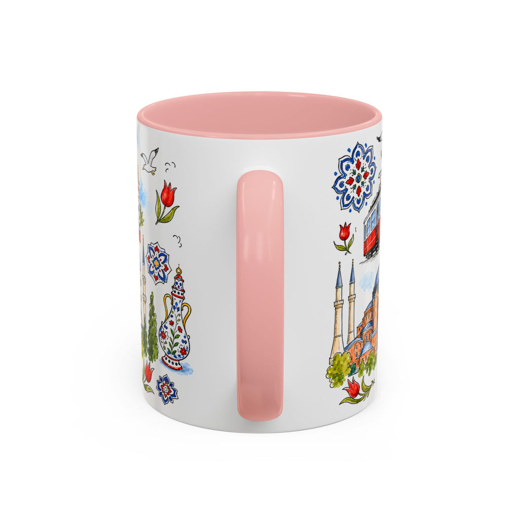 Istanbul Travel Mug | European City Souvenir Accent Coffee Mug | 11oz 15oz Ceramic Cup