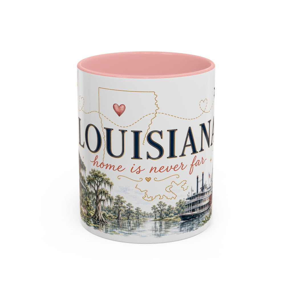Louisiana Home State Mug | Moving Away Gift | Long Distance Friendship Coffee Cup | 11oz 15oz Accent Mug