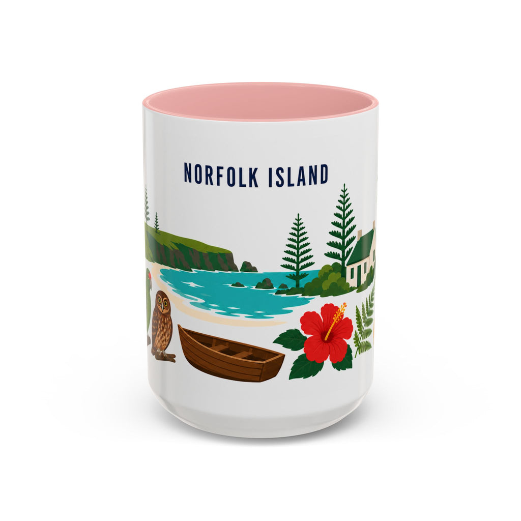 Norfolk Island Coffee Mug | Travel Souvenir Accent Mug | Country Gift Ceramic Cup 11oz 15oz