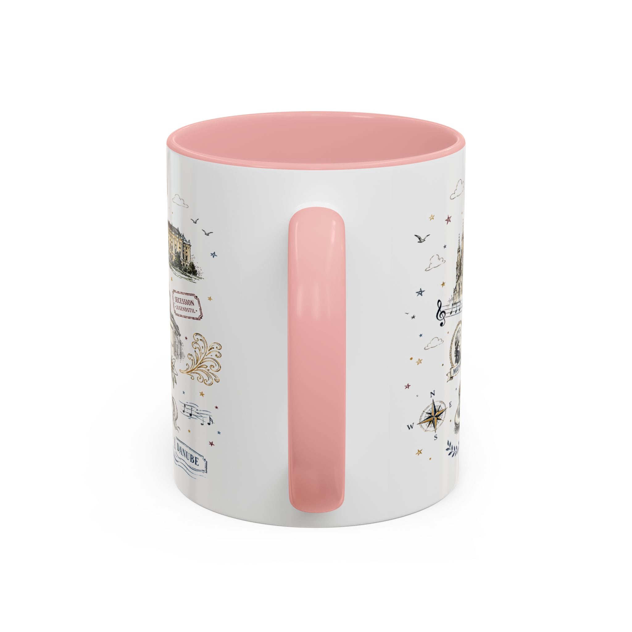 Vienna Coffee Mug | Austria Souvenir Travel Gift | Accent Color Ceramic 11oz 15oz