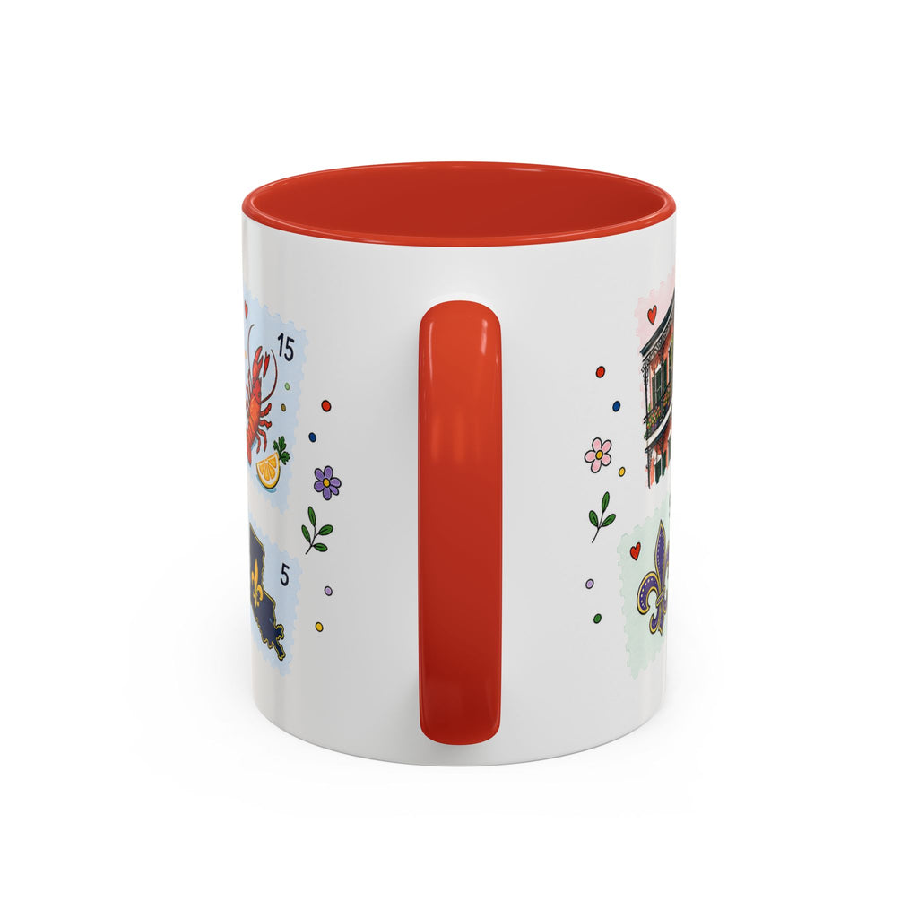 New Orleans Coffee Mug | Postage Stamp Collage Mug | Travel Souvenir Accent Cup 11oz 15oz