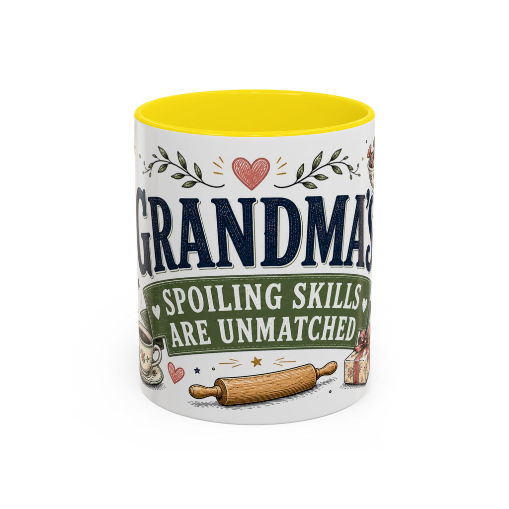 Grandma's Spoiling Skills Are Unmatched Coffee Mug | Funny Gift From Grandkids | Accent Ceramic 11oz 15oz