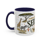 Serengeti Coffee Mug | Travel Destination Souvenir Gift | Accent Color Ceramic 11oz 15oz