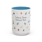 Indiana Dunes National Park Christmas Mug | Watercolor Travel Souvenir | Holiday Gift | Accent Ceramic Coffee Cup 11oz 15oz