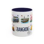 Bangkok Coffee Mug | Postage Stamp Collage Mug | Travel Souvenir Accent Cup 11oz 15oz