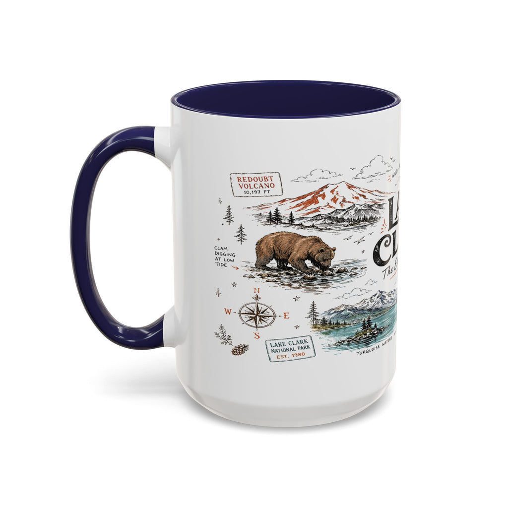 Lake Clark National Park Coffee Mug | Alaska Fly-in Wilderness Adventure Gift | Accent Color Ceramic 11oz 15oz