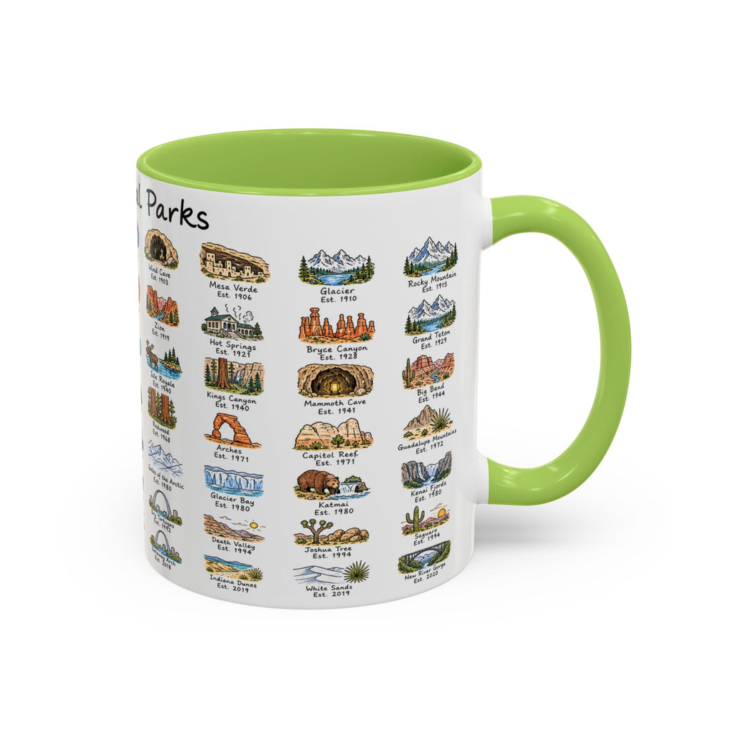 63 National Parks Mug | U.S. Parks Coffee Cup | Park Bucket List Gift | Road Trip Hiking Camping Souvenir