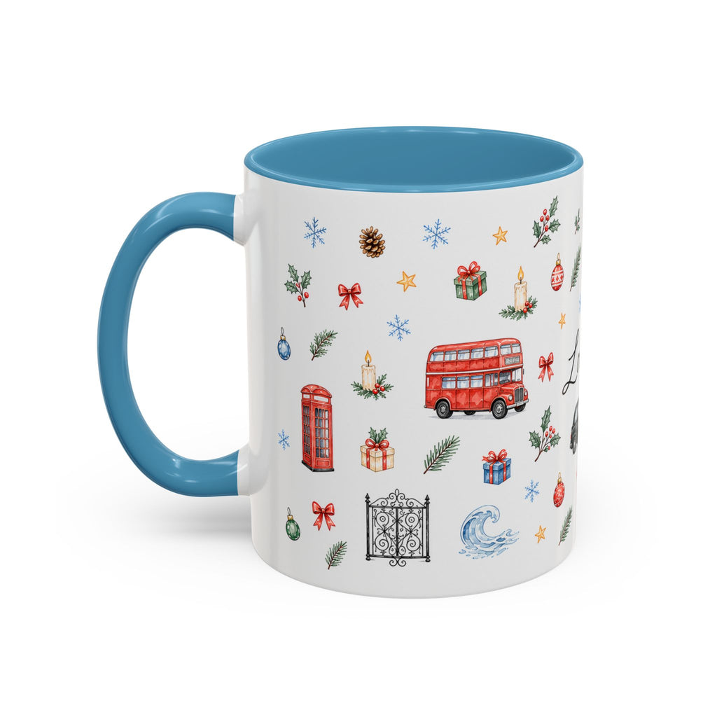 London Christmas Mug | Watercolor City Souvenir, Travel Memories, Ceramic Coffee Cup