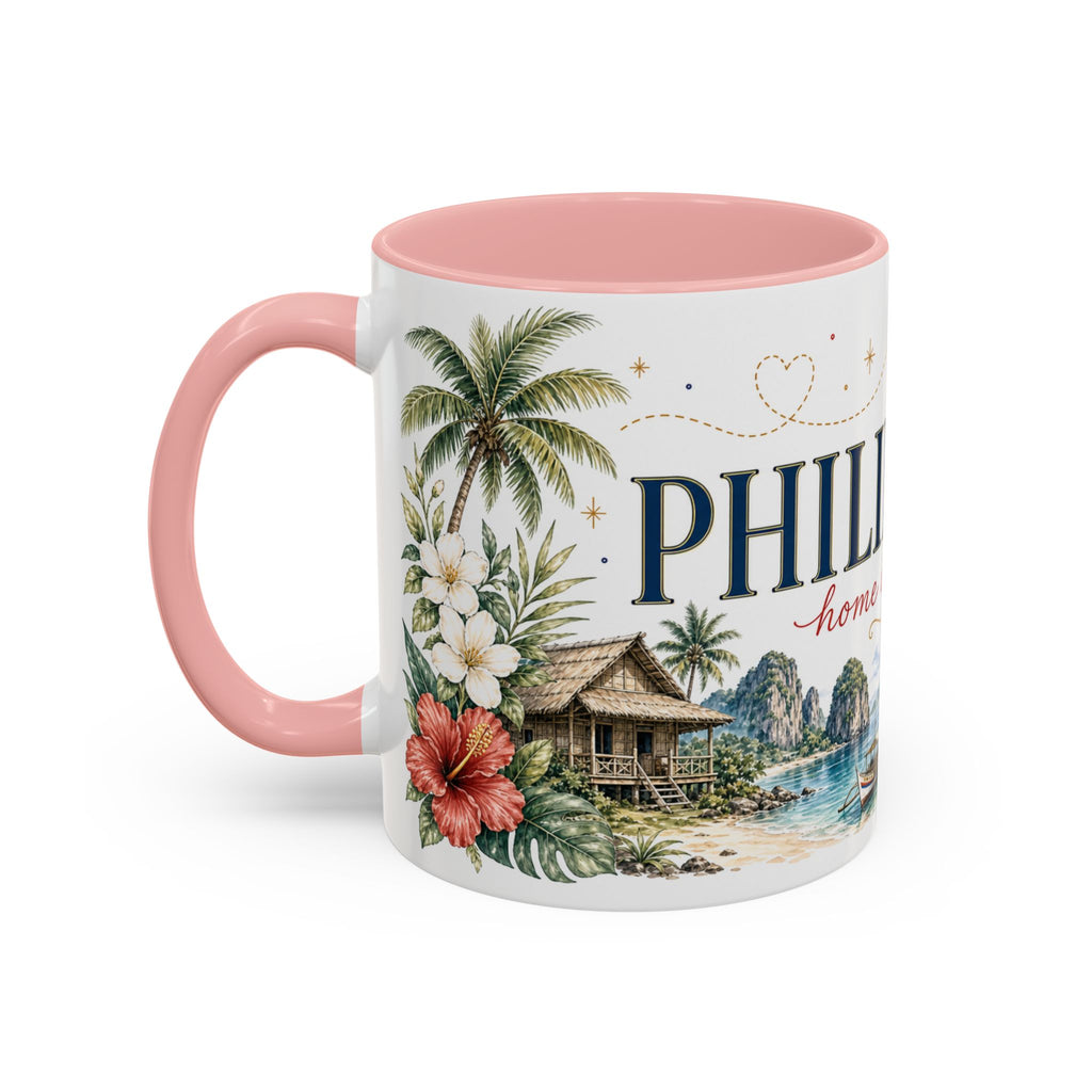 Philippines Home Country Mug | Moving Away Gift | Long Distance Friendship | 11 oz 15 oz Accent Mug