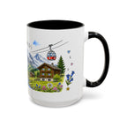 Grindelwald Illustrated Travel Mug | Switzerland Souvenir Accent Coffee Mug | 11oz 15oz Ceramic Cup