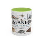 Istanbul Coffee Mug | Turkey Souvenir Travel Gift | Accent Color Ceramic 11oz 15oz