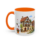 Kaysersberg Illustrated Travel Mug | France Souvenir Accent Coffee Mug | 11oz 15oz Ceramic Cup