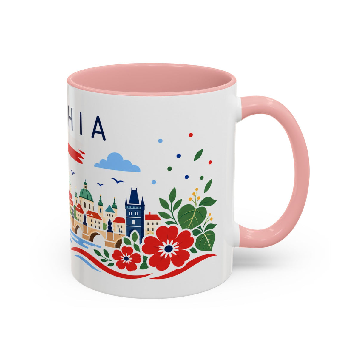 Czechia Coffee Mug | Travel Souvenir Accent Mug | Country Gift Ceramic Cup 11oz 15oz