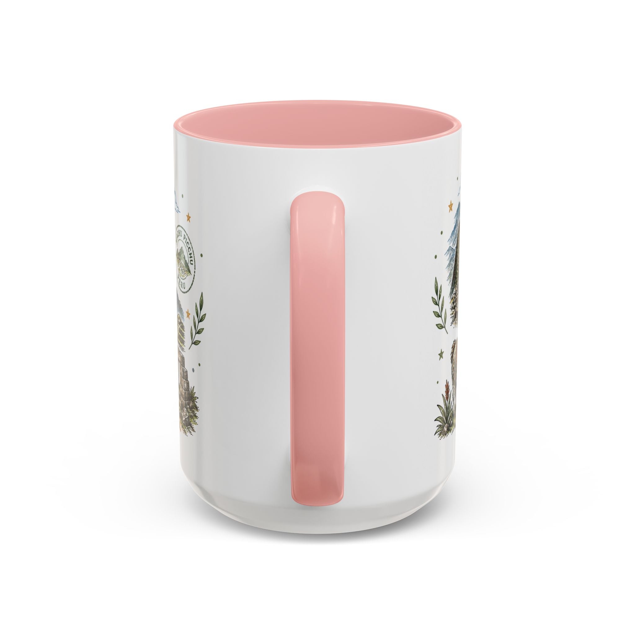 Machu Picchu Coffee Mug | Travel Destination Souvenir Gift | Accent Color Ceramic 11oz 15oz