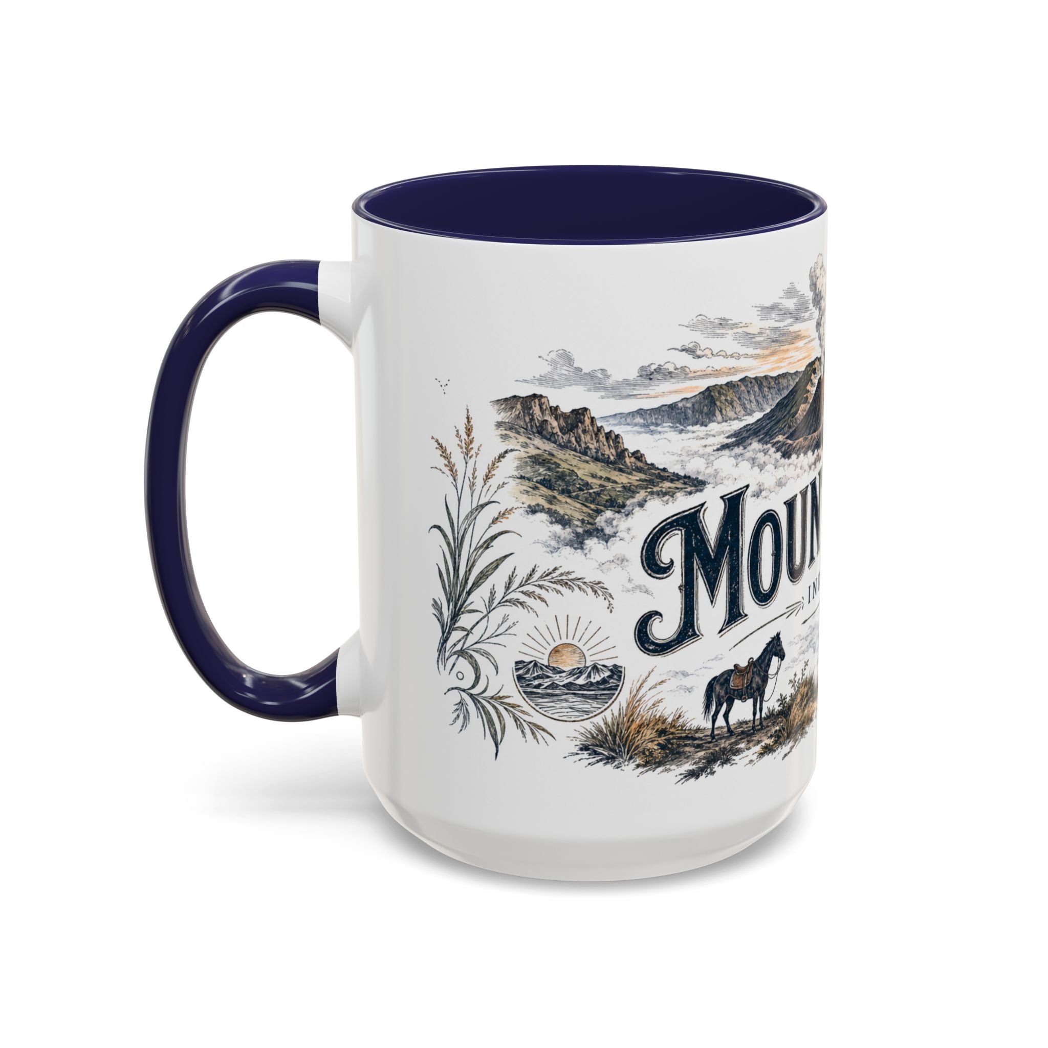 Mount Bromo Mug, Indonesia Travel Souvenir, Bucket List Gift, Accent Ceramic Coffee Mug 11oz 15oz