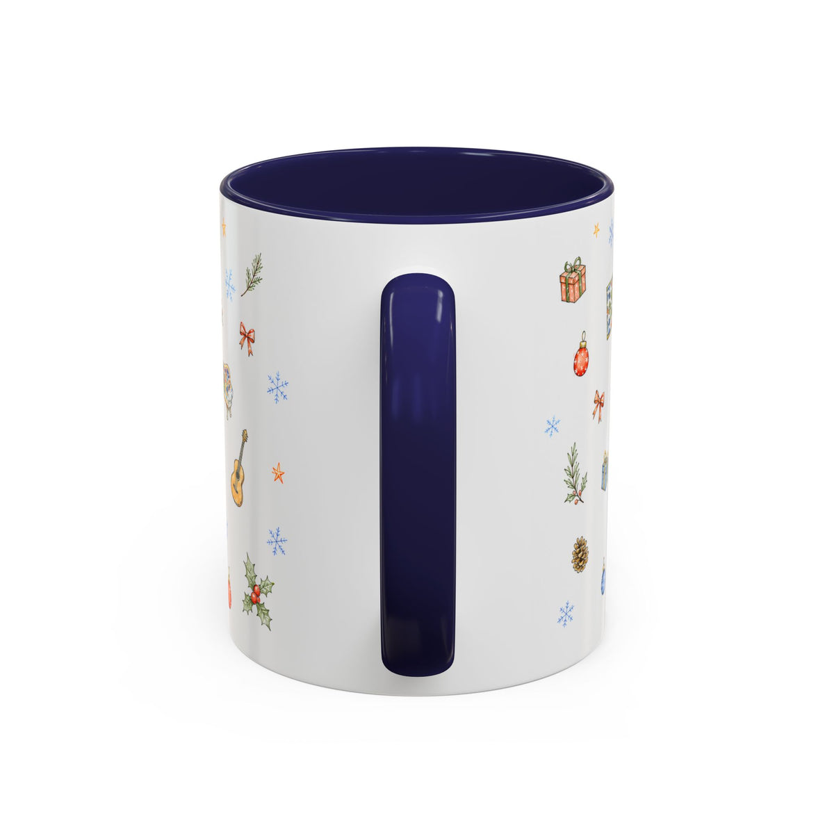 Barcelona Christmas Mug | Watercolor City Souvenir, Ceramic Coffee Cup (11oz/15oz)