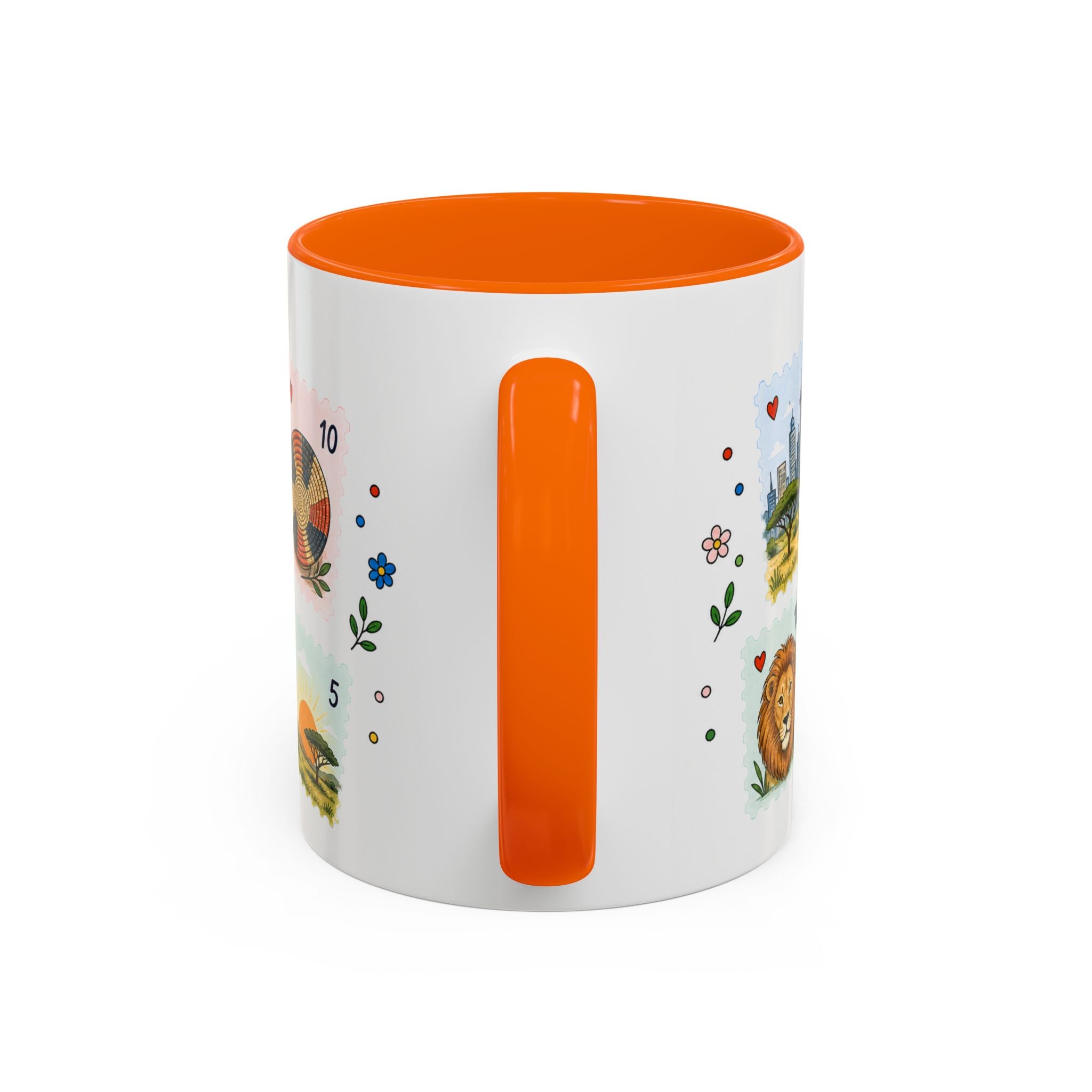 Nairobi Coffee Mug | Postage Stamp Collage Mug | Travel Souvenir Accent Cup 11oz 15oz