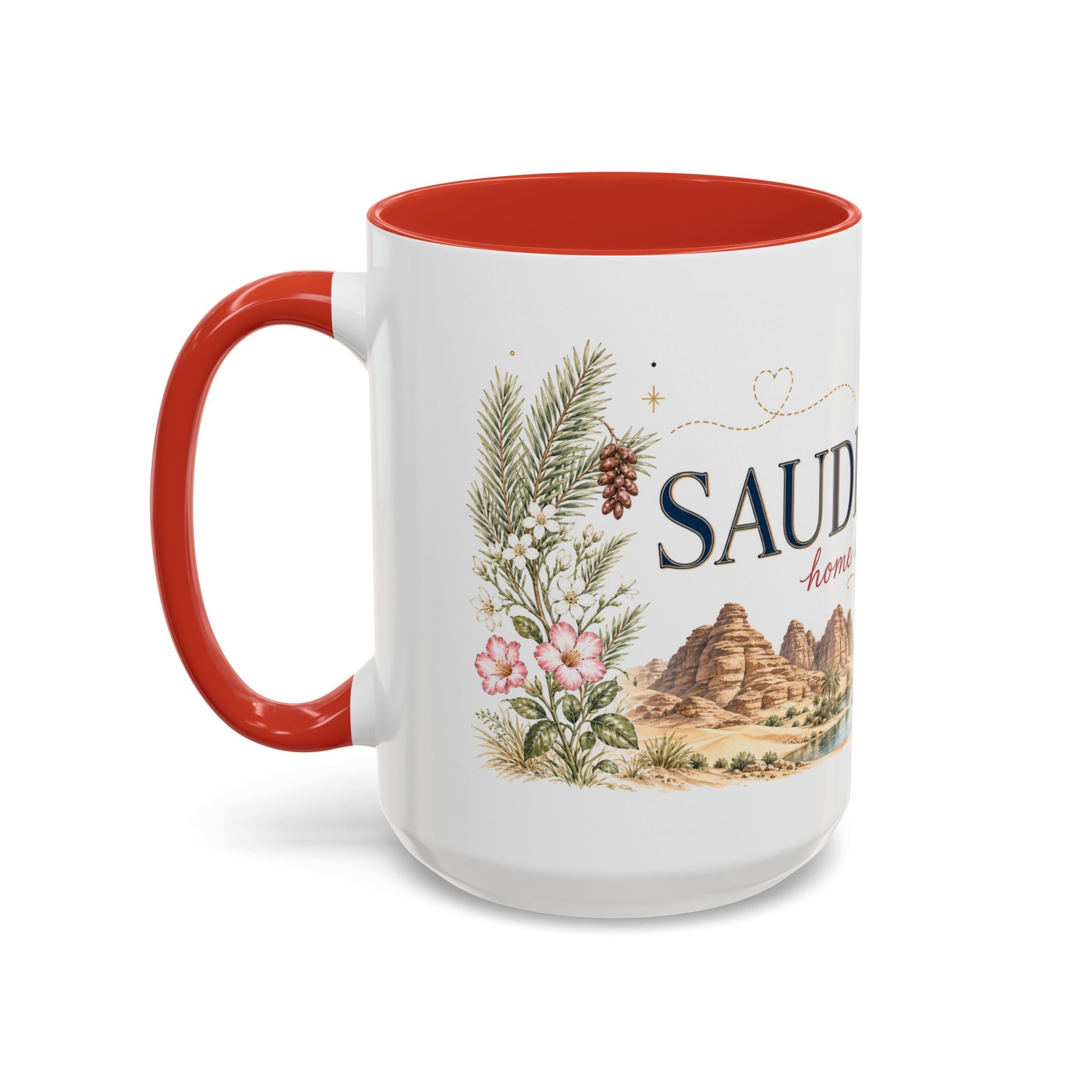 Saudi Arabia Home Country Mug | Moving Away Gift | Long Distance Friendship | 11 oz 15 oz Accent Mug