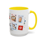 Hong Kong Coffee Mug | Postage Stamp Collage Mug | Travel Souvenir Accent Cup 11oz 15oz