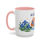 Aquarius Zodiac Coffee Mug | Water Bearer Design | Astrology Birthday Gift | 11 oz 15 oz Ceramic Accent Mug