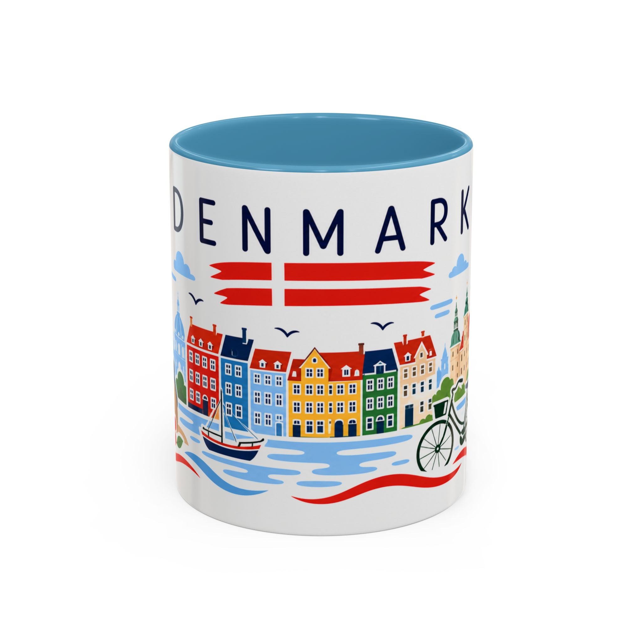 Denmark Coffee Mug | Travel Souvenir Accent Mug | Country Gift Ceramic Cup 11oz 15oz