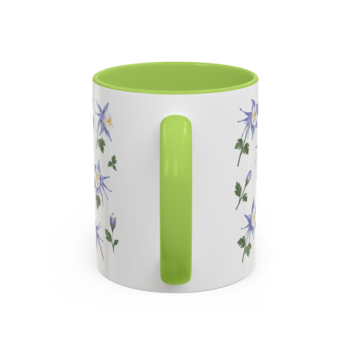 Colorado Rocky Mountain columbine Mug, State Flower Floral Coffee Cup, 11oz Botanical Gift