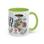 Amalfi Coast Coffee Mug | Travel Destination Souvenir Gift | Accent Color Ceramic 11oz 15oz