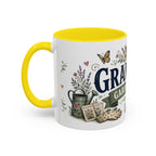 Grandma's Garden Of Love Coffee Mug | Gift From Grandkids | Accent Color Ceramic 11oz 15oz