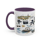 Los Angeles Coffee Mug | California Souvenir City Gift | Accent Color Ceramic 11oz 15oz