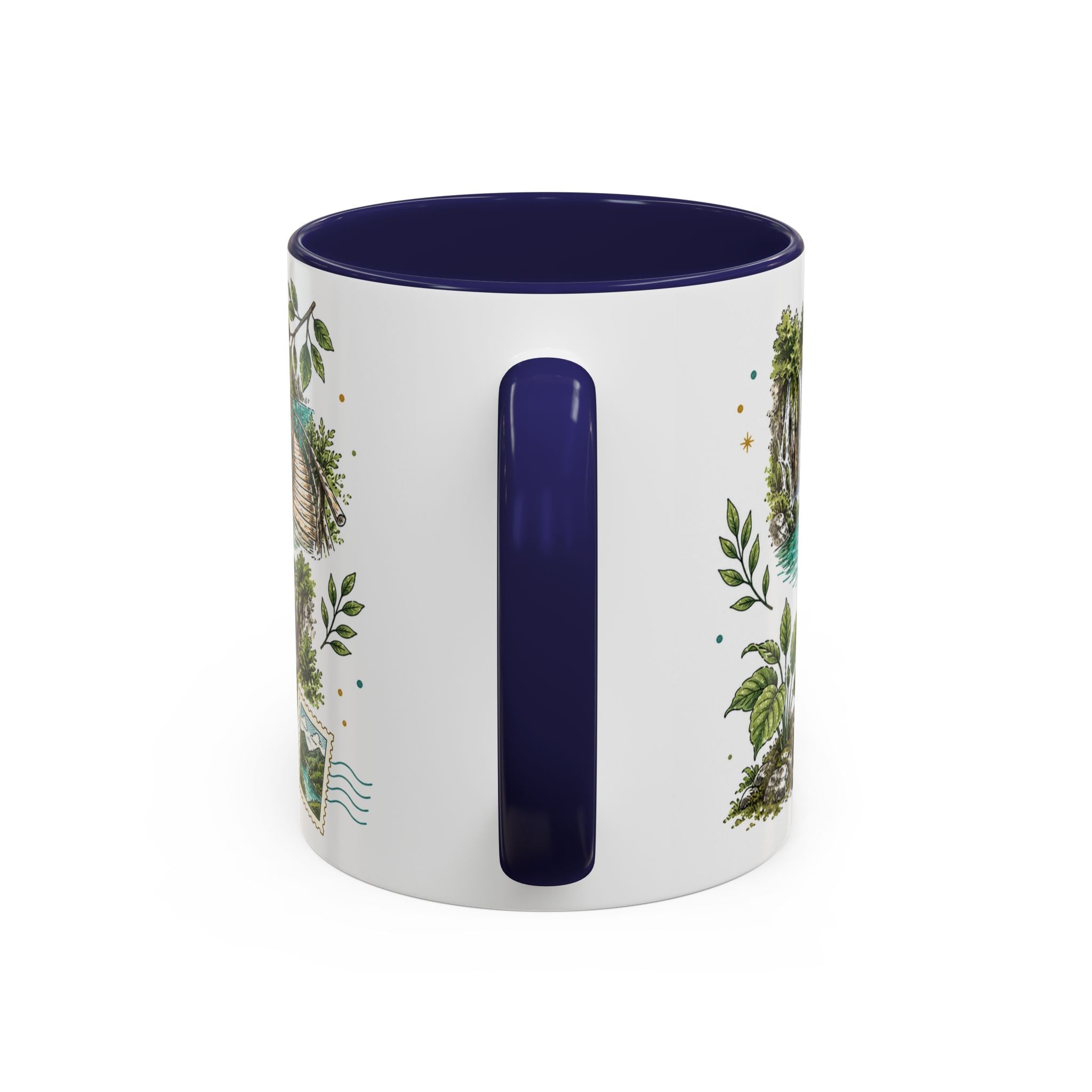 Plitvice Lakes Coffee Mug | Travel Destination Souvenir Gift | Accent Color Ceramic 11oz 15oz