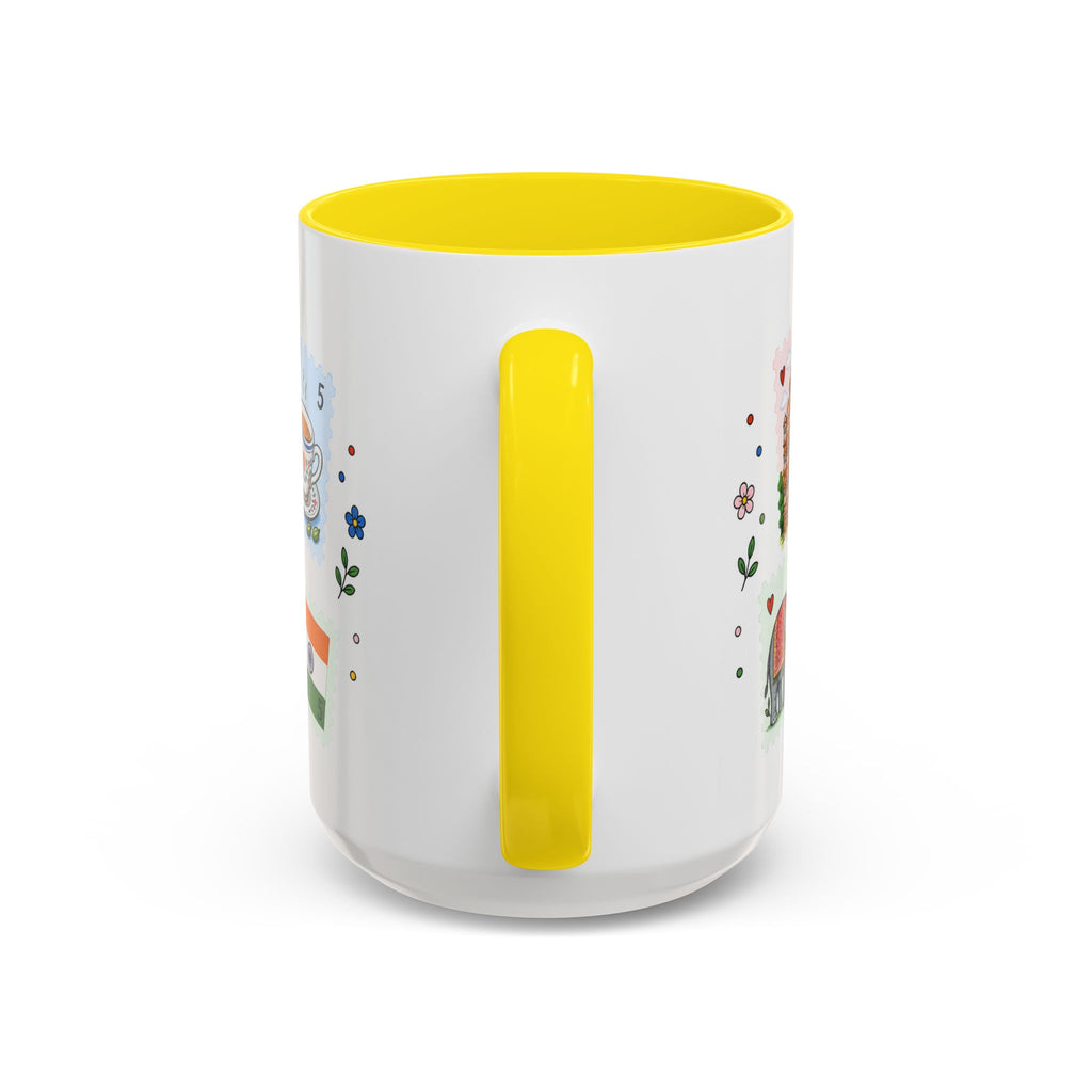 Jaipur Coffee Mug | Postage Stamp Collage Mug | Travel Souvenir Accent Cup 11oz 15oz