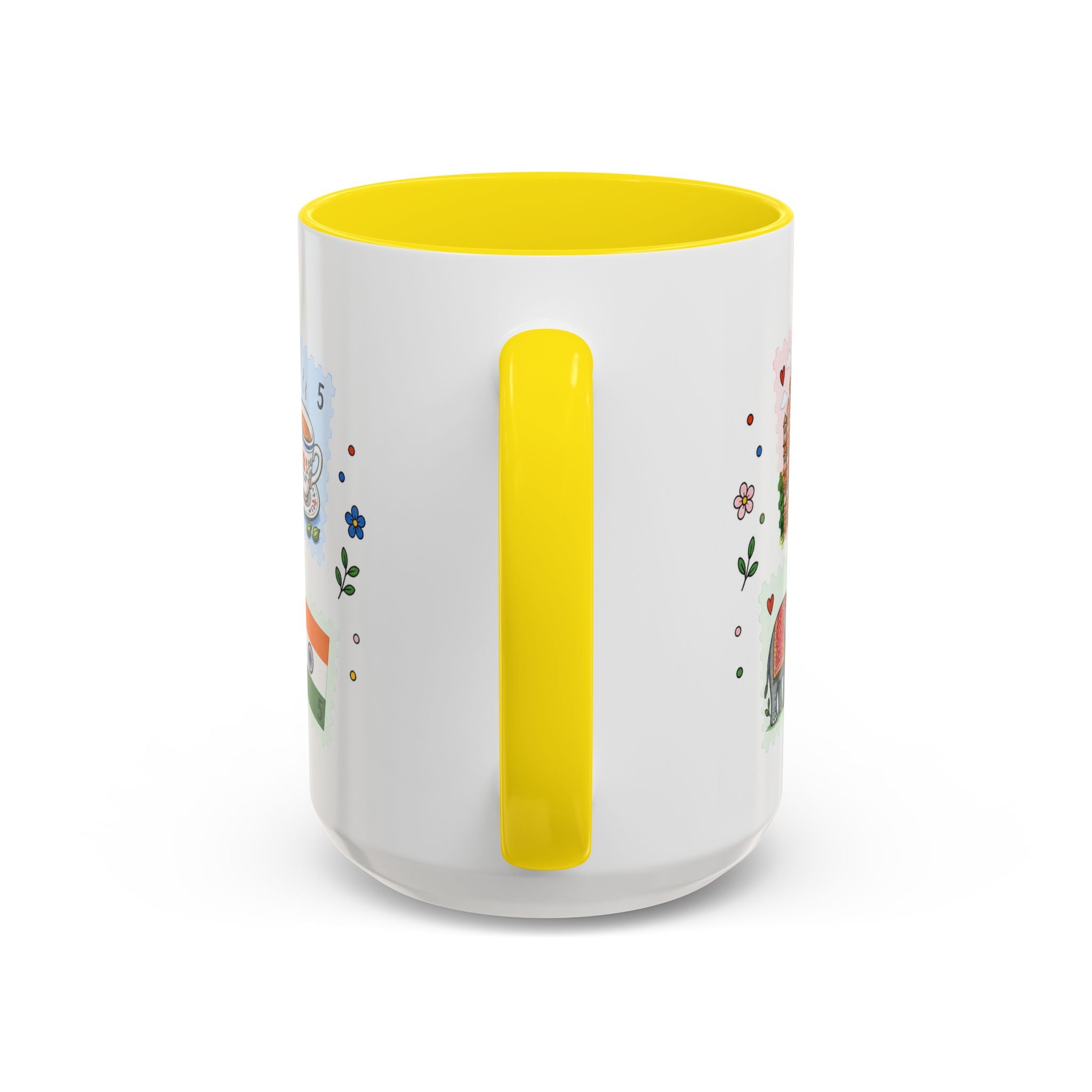 Jaipur Coffee Mug | Postage Stamp Collage Mug | Travel Souvenir Accent Cup 11oz 15oz