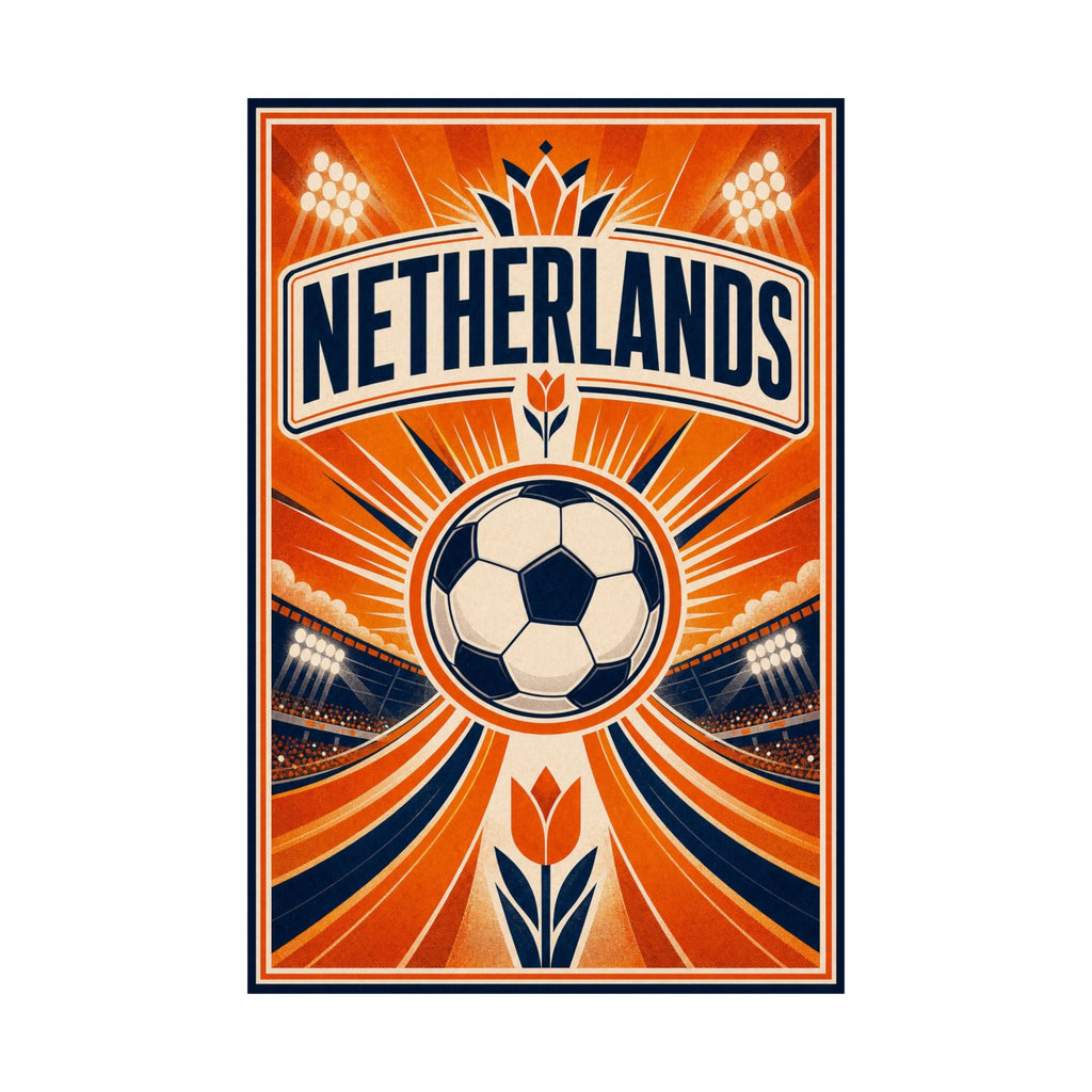 Netherlands Soccer Fan Art Poster | Matte Vertical Poster | World Cup 2026 Wall Decor