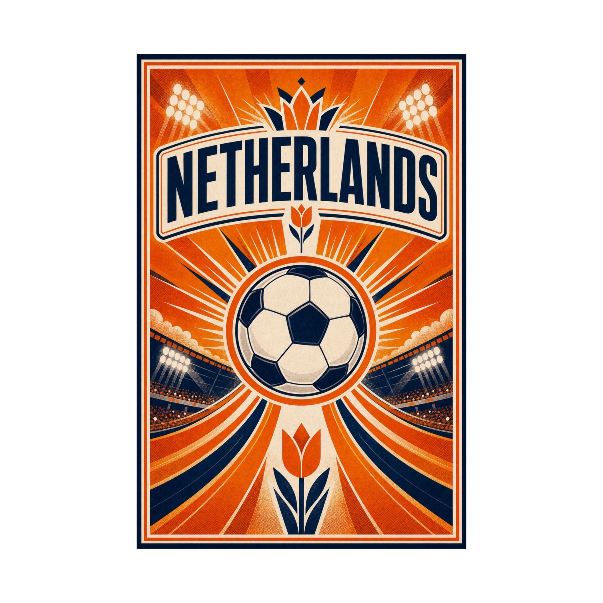 Netherlands Soccer Fan Art Poster | Matte Vertical Poster | World Cup 2026 Wall Decor