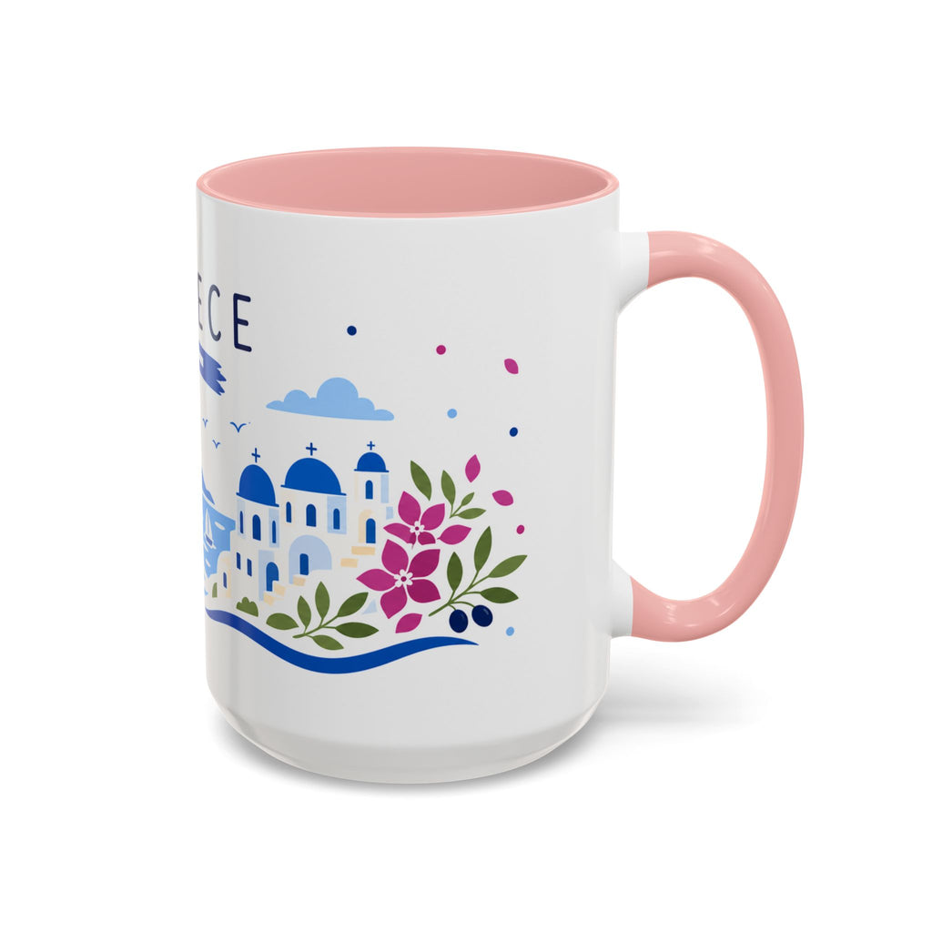 Greece Coffee Mug | Travel Souvenir Accent Mug | Country Gift Ceramic Cup 11oz 15oz