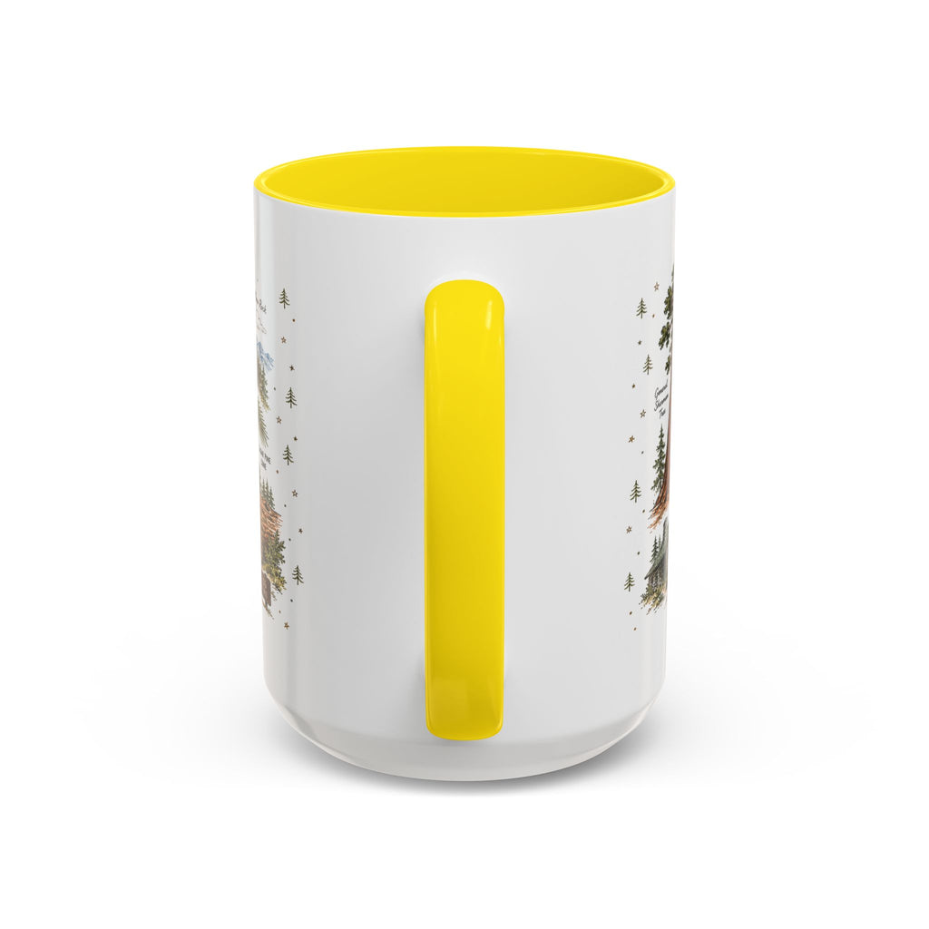 Sequoia Coffee Mug | National Park Hiking California Gift | Accent Color Ceramic 11oz 15oz