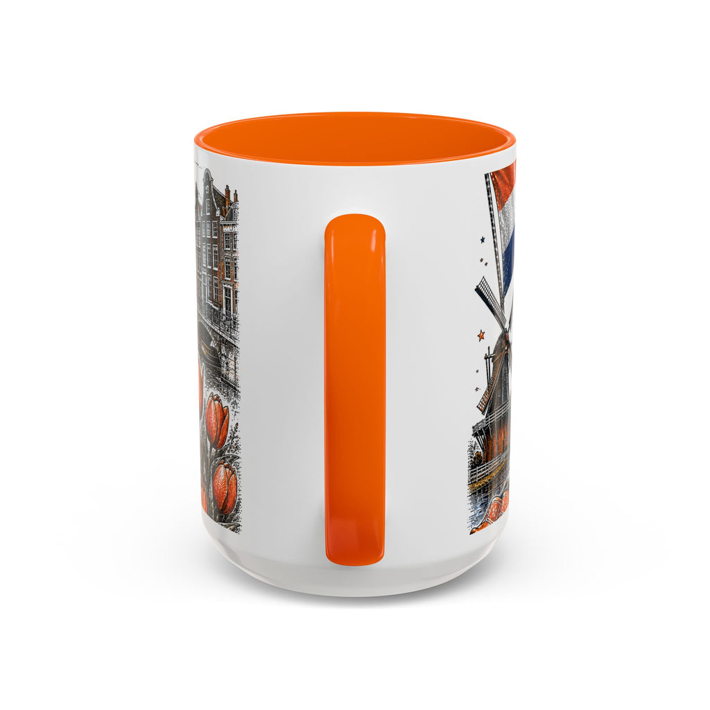Netherlands Soccer Coffee Mug | World Cup Fan Gift | Accent Color Ceramic 11oz 15oz Match Day Cup