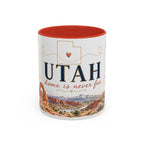 Utah Home State Mug | Moving Away Gift | Long Distance Friendship Coffee Cup | 11oz 15oz Accent Mug