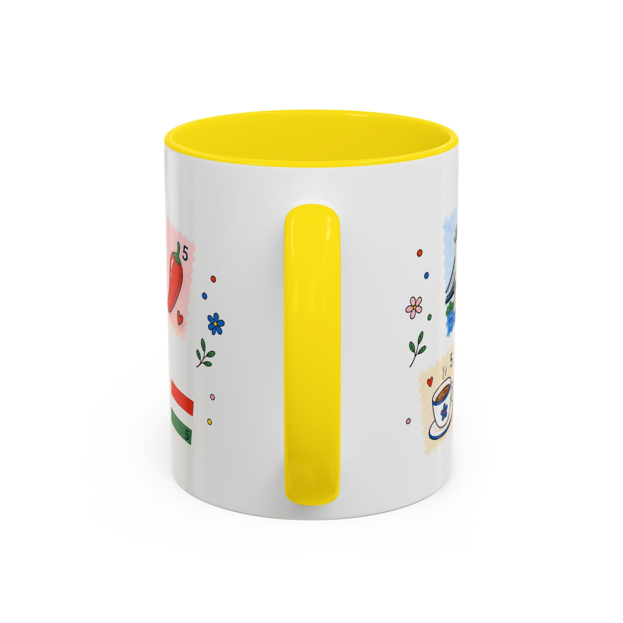 Budapest Coffee Mug | Postage Stamp Collage Mug | Travel Souvenir Accent Cup 11oz 15oz